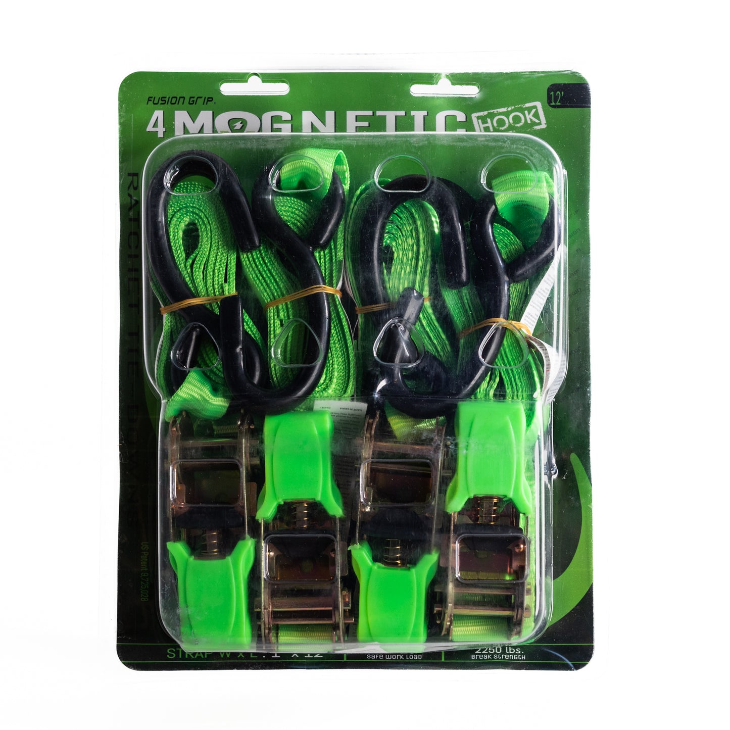 1"x12' Ratchet Strap (4 pack)